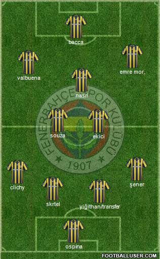 Fenerbahçe SK Formation 2017