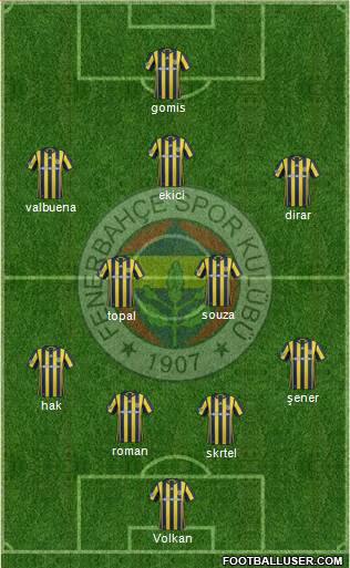Fenerbahçe SK Formation 2017
