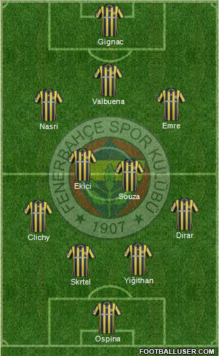 Fenerbahçe SK Formation 2017