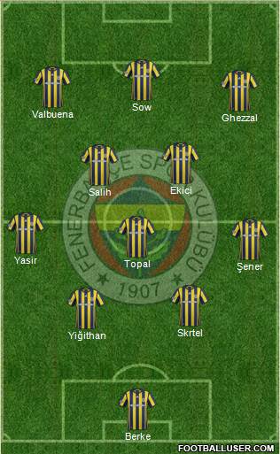 Fenerbahçe SK Formation 2017