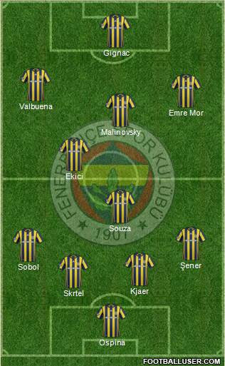 Fenerbahçe SK Formation 2017