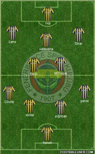 Fenerbahçe SK Formation 2017