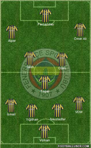 Fenerbahçe SK Formation 2017