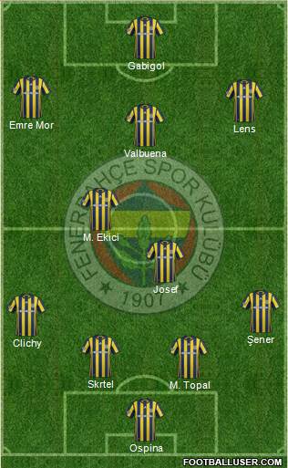 Fenerbahçe SK Formation 2017