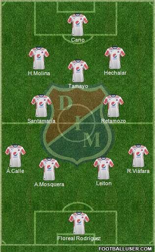 CD Independiente Medellín 4-2-3-1 football formation