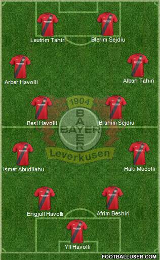 Bayer 04 Leverkusen Formation 2017