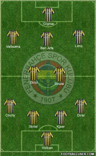 Fenerbahçe SK Formation 2017