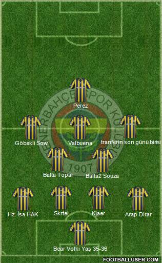Fenerbahçe SK Formation 2017