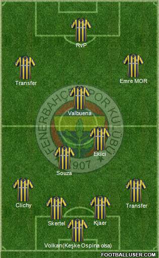 Fenerbahçe SK Formation 2017