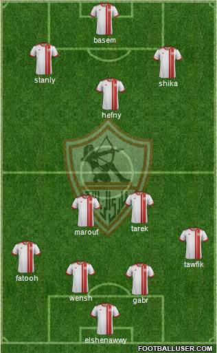 Zamalek Sporting Club 4-2-3-1 football formation