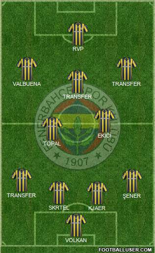 Fenerbahçe SK Formation 2017