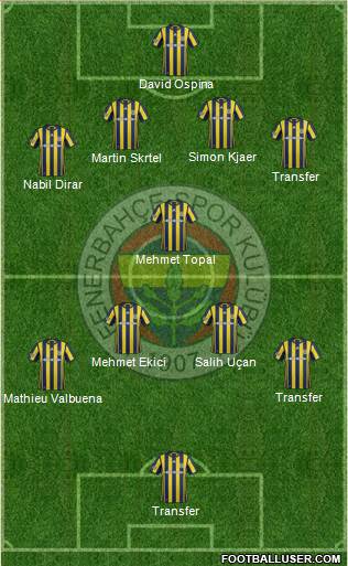 Fenerbahçe SK Formation 2017