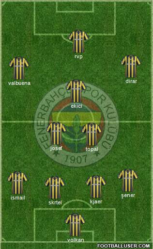 Fenerbahçe SK Formation 2017