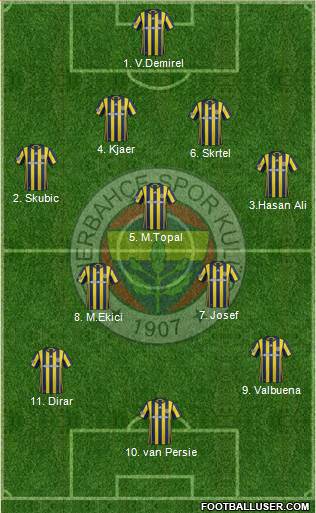 Fenerbahçe SK Formation 2017