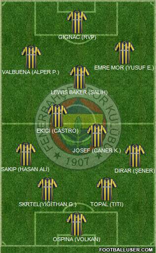 Fenerbahçe SK Formation 2017