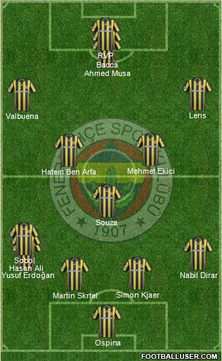 Fenerbahçe SK Formation 2017