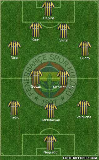 Fenerbahçe SK Formation 2017