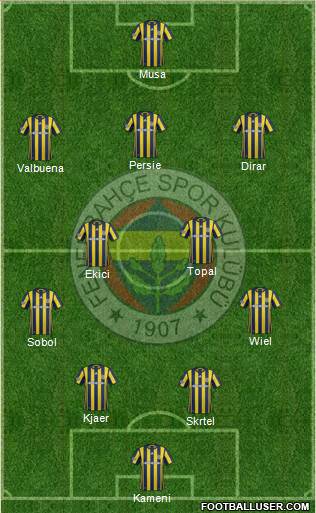 Fenerbahçe SK Formation 2017