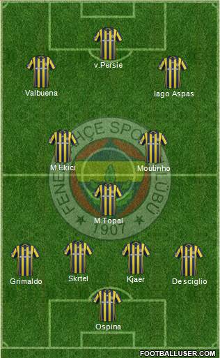 Fenerbahçe SK Formation 2017