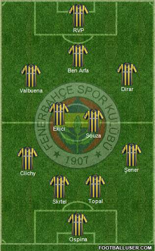 Fenerbahçe SK Formation 2017