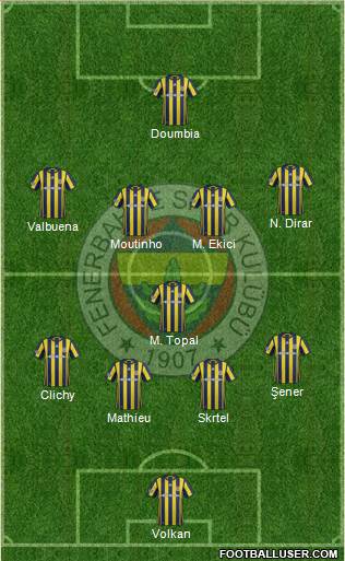 Fenerbahçe SK Formation 2017