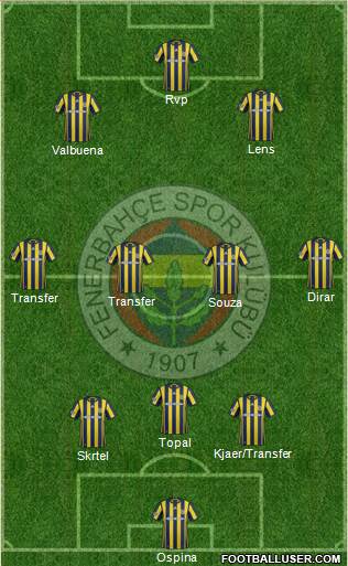Fenerbahçe SK Formation 2017