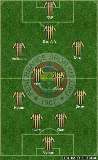 Fenerbahçe SK Formation 2017