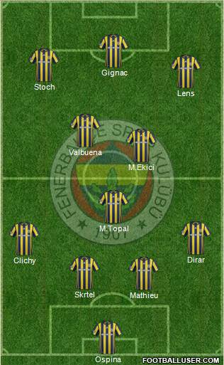 Fenerbahçe SK Formation 2017