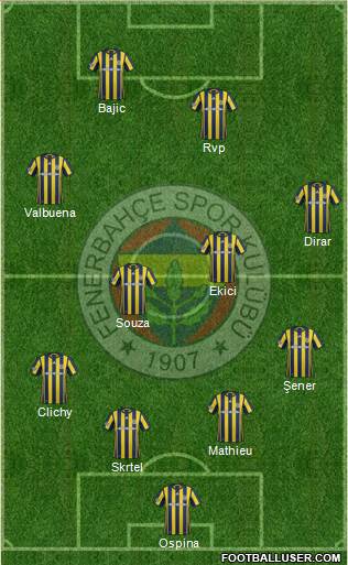 Fenerbahçe SK Formation 2017