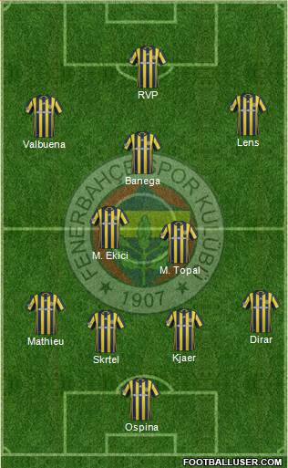 Fenerbahçe SK Formation 2017