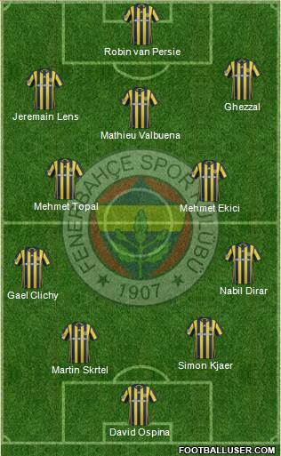Fenerbahçe SK Formation 2017