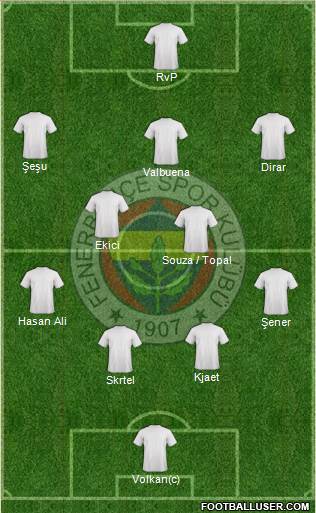 Fenerbahçe SK Formation 2017