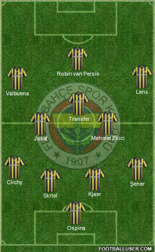 Fenerbahçe SK Formation 2017