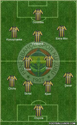 Fenerbahçe SK Formation 2017