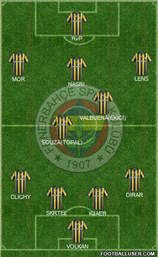 Fenerbahçe SK Formation 2017