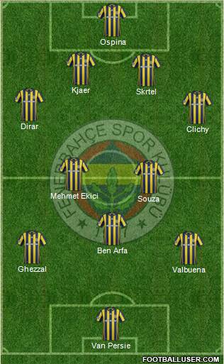 Fenerbahçe SK Formation 2017