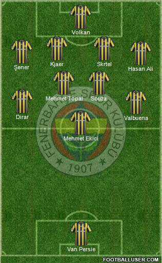Fenerbahçe SK Formation 2017