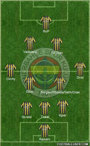 Fenerbahçe SK Formation 2017