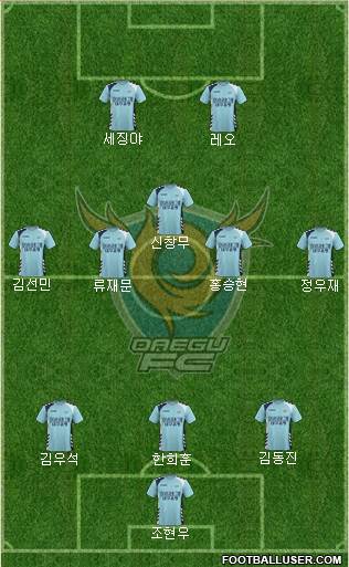 Daegu FC Formation 2017