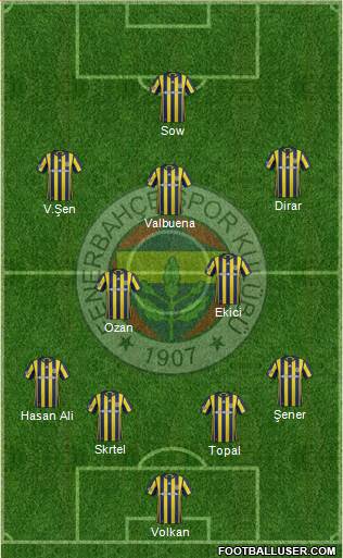 Fenerbahçe SK Formation 2017