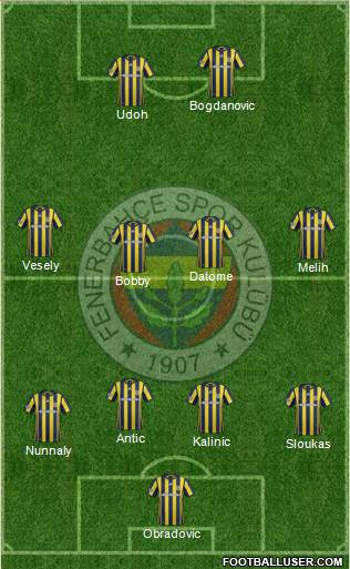 Fenerbahçe SK Formation 2017