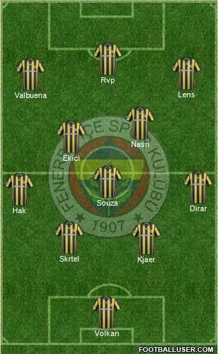 Fenerbahçe SK Formation 2017