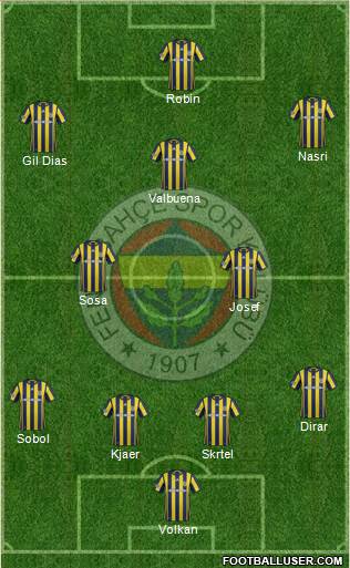 Fenerbahçe SK Formation 2017