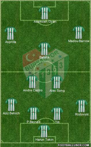 Bursaspor Formation 2017