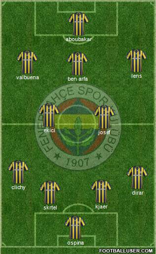 Fenerbahçe SK Formation 2017
