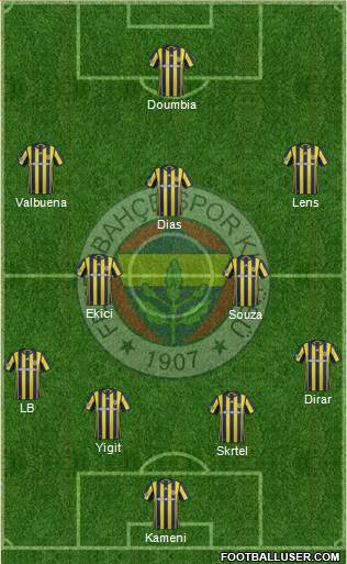 Fenerbahçe SK Formation 2017