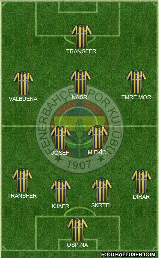 Fenerbahçe SK Formation 2017