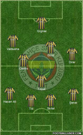 Fenerbahçe SK Formation 2017