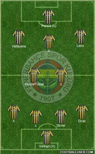 Fenerbahçe SK Formation 2017