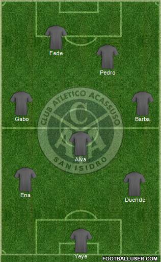 Acassuso 3-5-2 football formation